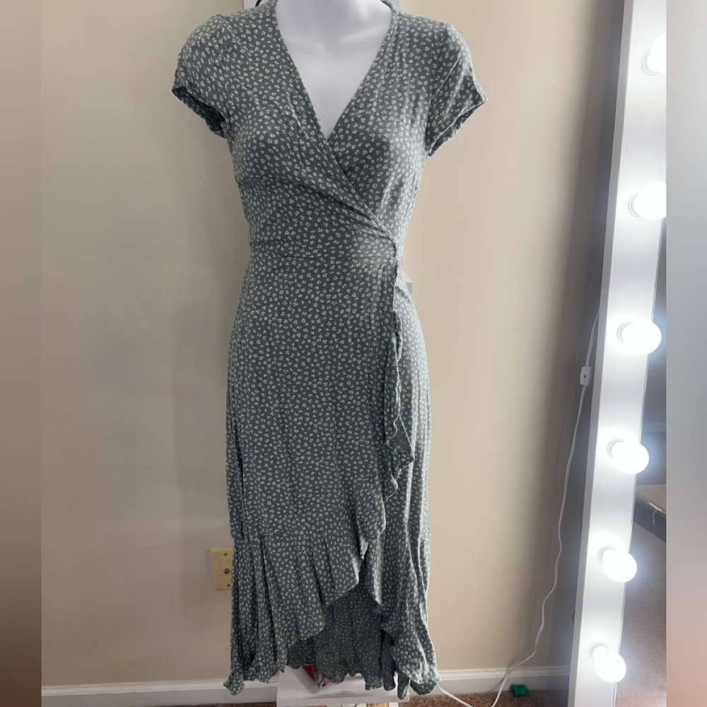 Abercrombie & Fitch Asymmetrical Green Dress